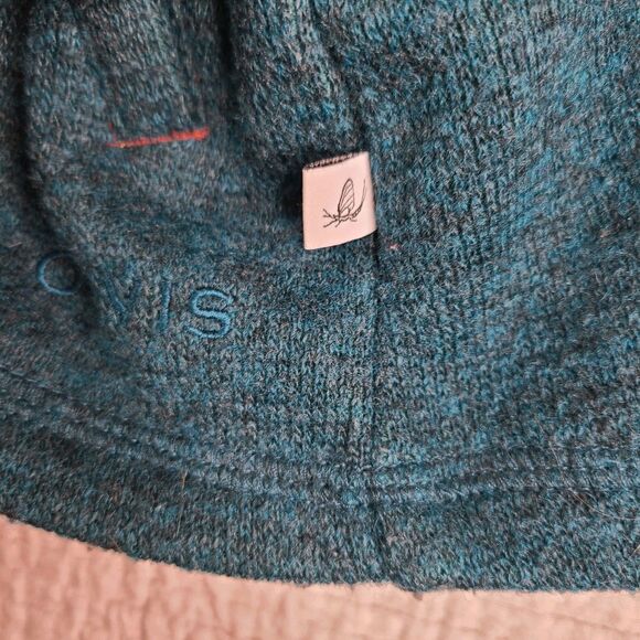 Orvis Vest Womens M Teal Blue/ Green Wool Blend Fleece Sweater Full Zip *read - Picture 11 of 14